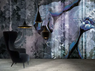 DD FLOWER - Vinyl or fyber glass wallpaper by N.O.W. Edizioni - view 2
